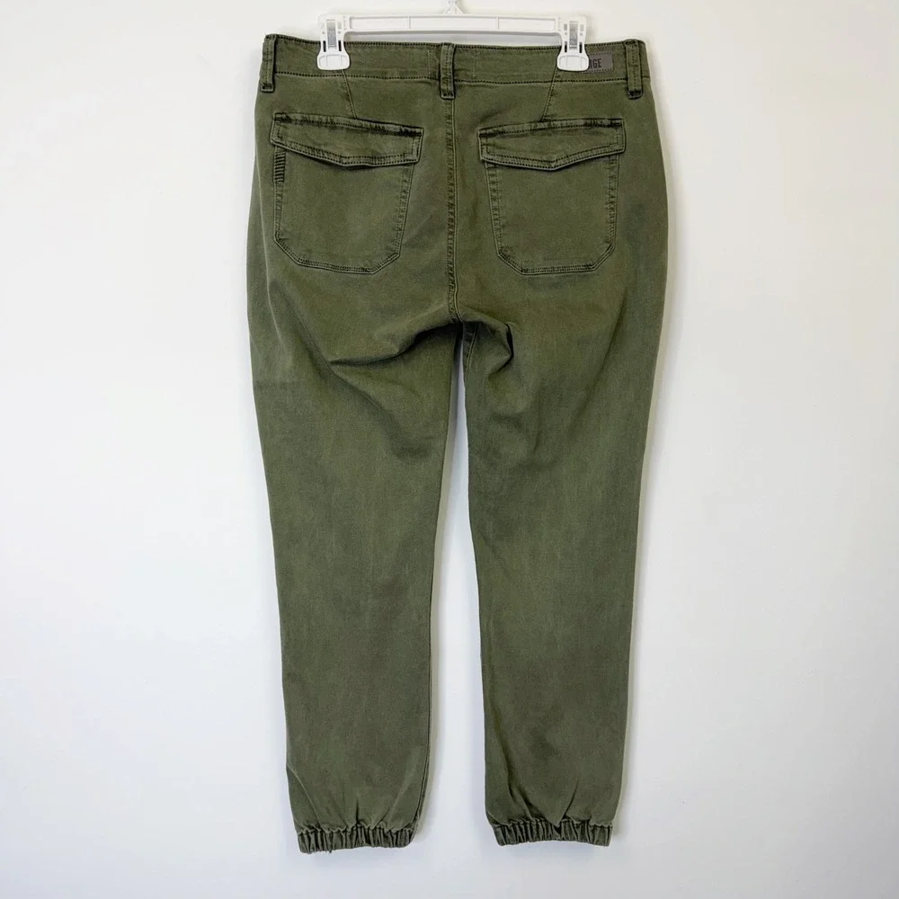 Paige Mayslie Jogger Pants Women's 30 Green Cargo Ankle Pants